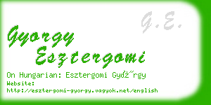 gyorgy esztergomi business card